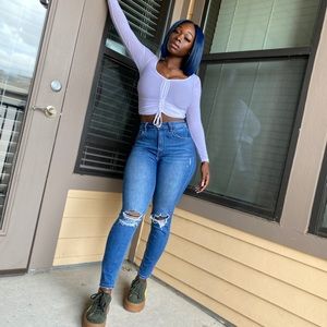 Mesh see through white crop top